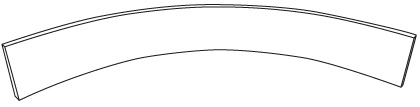 INT CURVED PLINTH 868X150 - AIRO GLOSS PAINT ANY